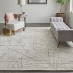 Whitton Modern Abstract, Ivory/Gray