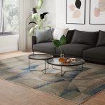 Jaxson Modern Abstract, Blue/Ivory/Gray