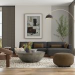 Braden Modern Abstract, Tan/Taupe