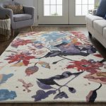 Dafney Transitional Floral & Botanical, Red/Blue/Purple