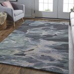 Amira Transitional Abstract, Green/Blue/Black