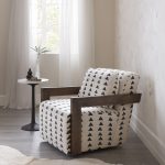 Cabell Exposed Wood Swivel Chair