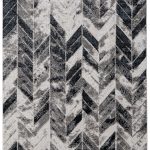 Micah Modern Chevron, Black/Gray/Silver