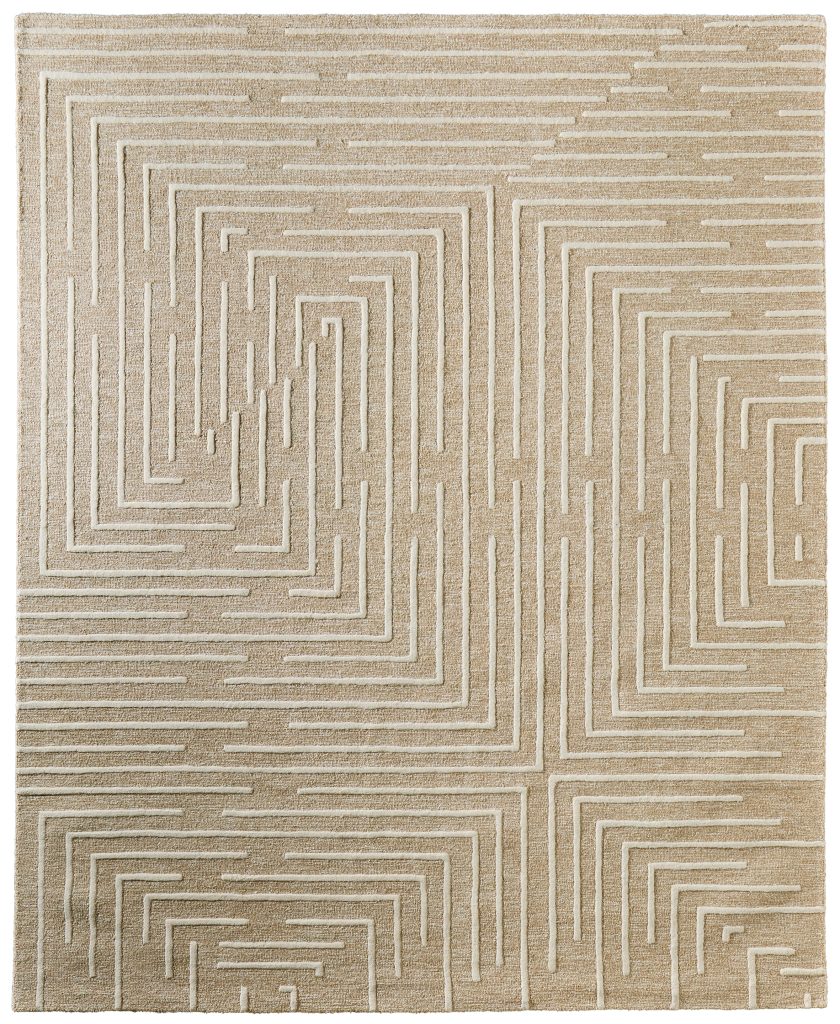 Fenner Transitional Geometric, Taupe/Ivory