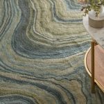 Amira Transitional Abstract, Blue/Ivory/Green