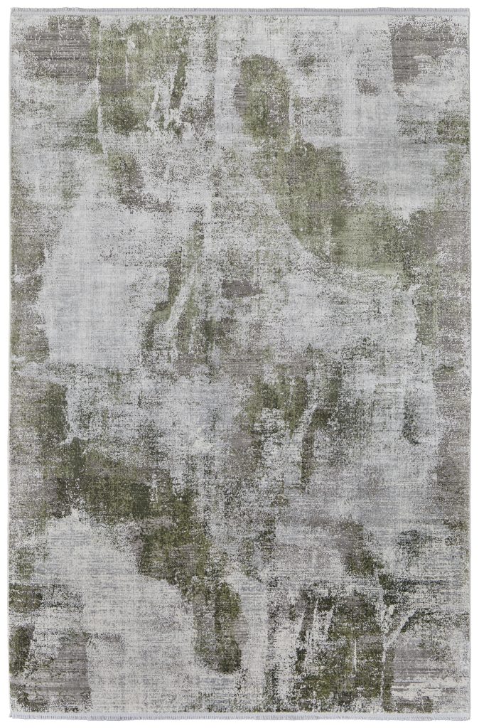 Cadiz Modern Ikat, Gray/Green/Silver