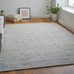 Navaro Modern Distressed, Ivory/Gray/Blue
