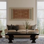 Wallace Modern Abstract, Blue/Ivory