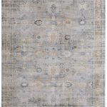 Augustine Traditional Bordered, Blue/Ivory/Tan