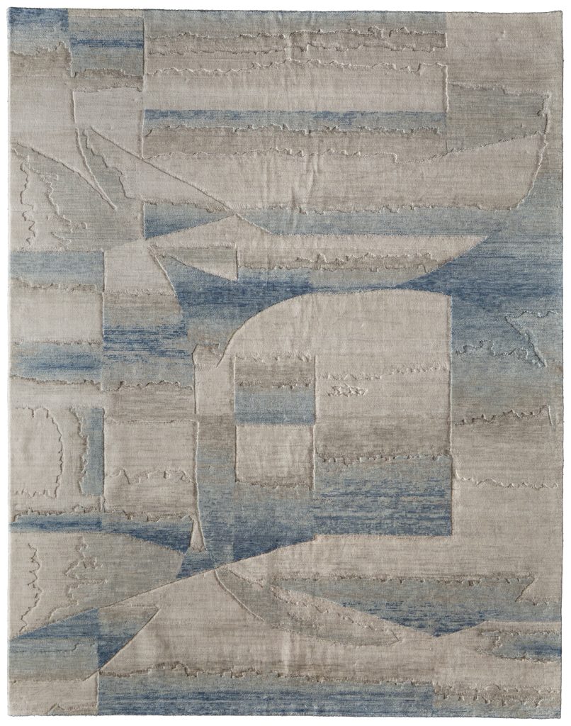 Jaxson Modern Abstract, Blue/Ivory/Gray