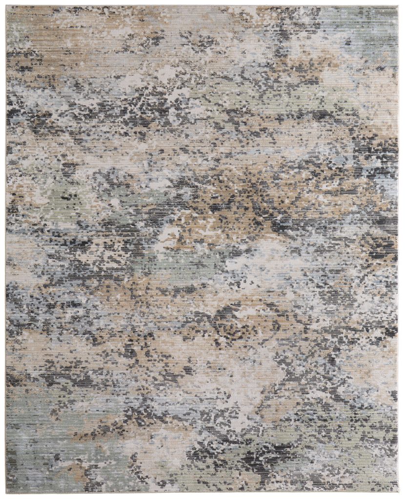 Greenwich Modern Abstract, Ivory/Tan/Blue