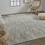 Elias Modern Abstract, Gray/Ivory