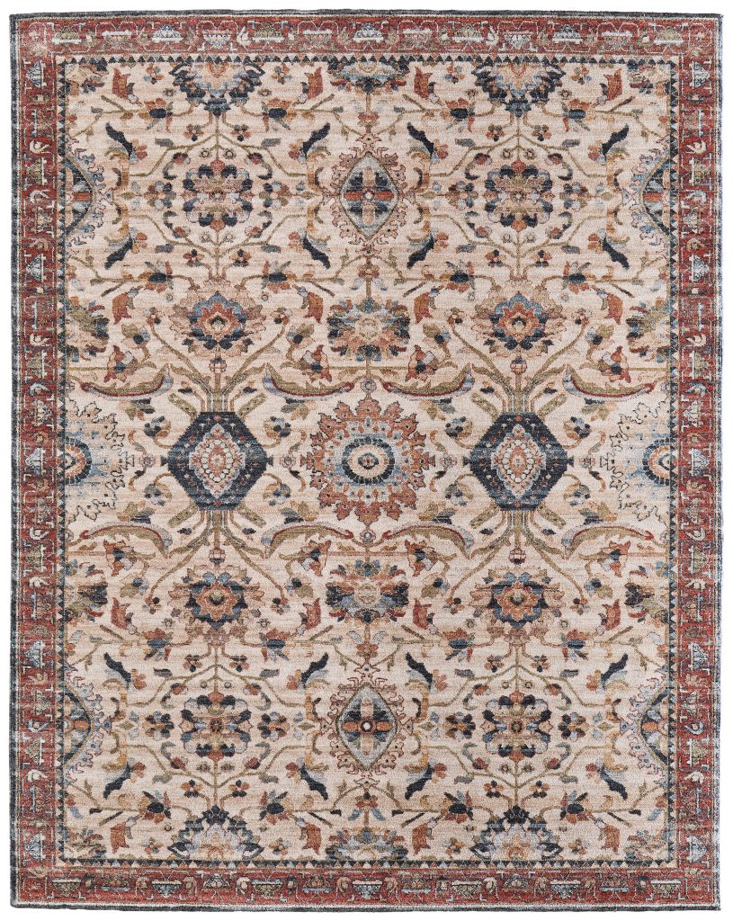 Pearson Traditional Medallion, Ivory/Red/Blue