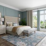 Dartmouth Transitional Abstract, Blue/Ivory/Pink