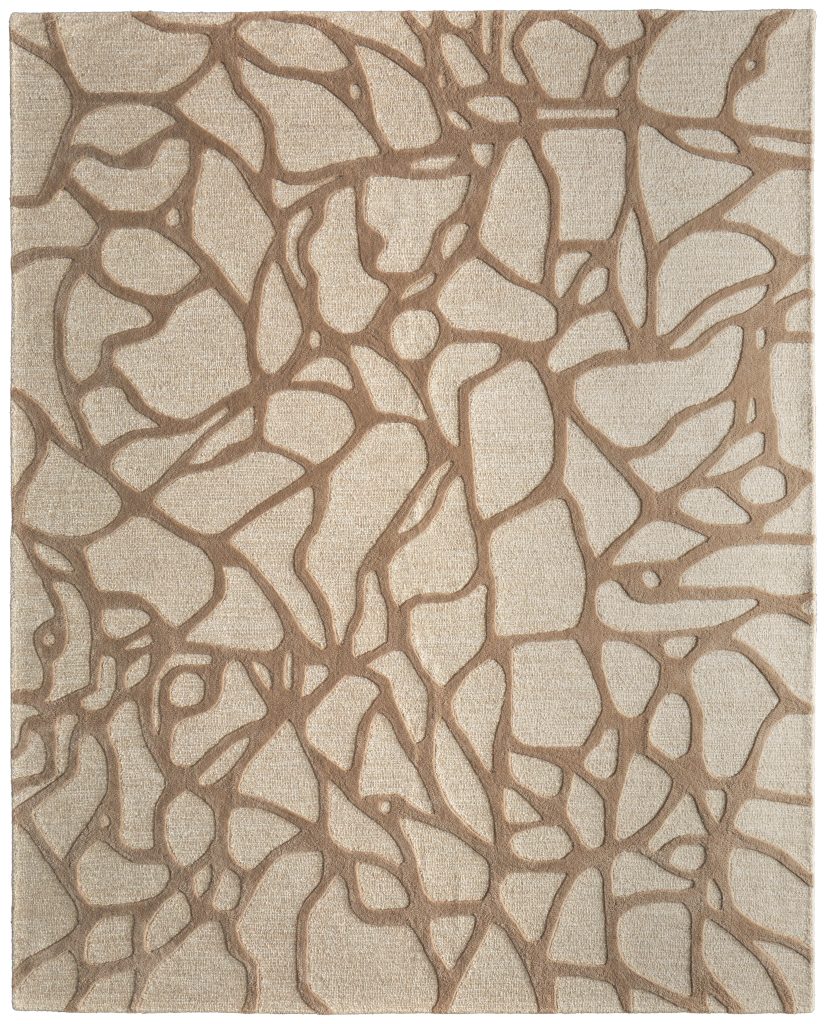 Kimball Transitional Abstract, Ivory/Brown/Tan