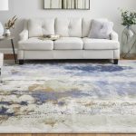 Clio Modern Abstract, Blue/Orange/Ivory
