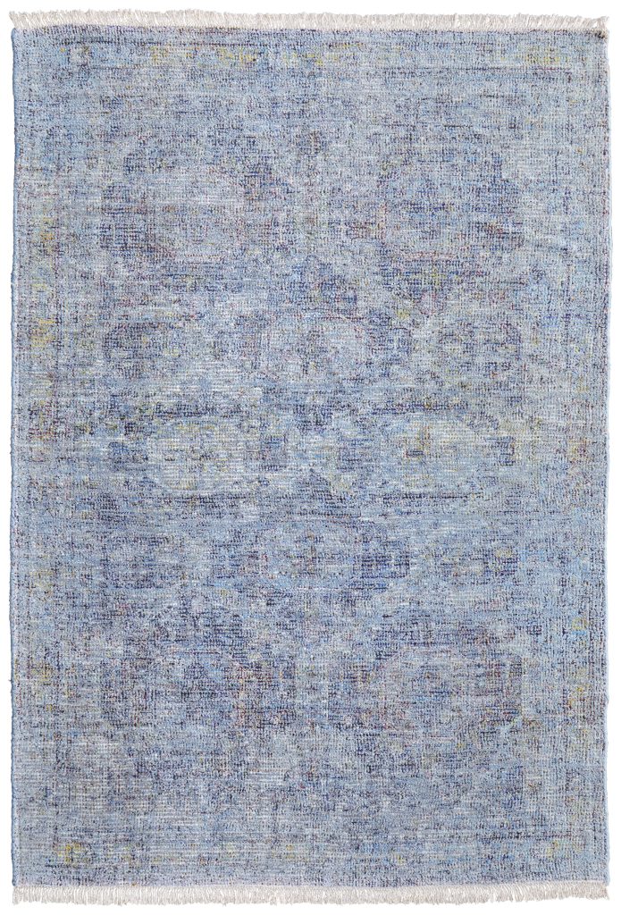 Caldwell Transitional Distressed, Blue/Ivory