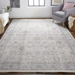 Marquette Transitional Oriental, Gray/Silver/Ivory