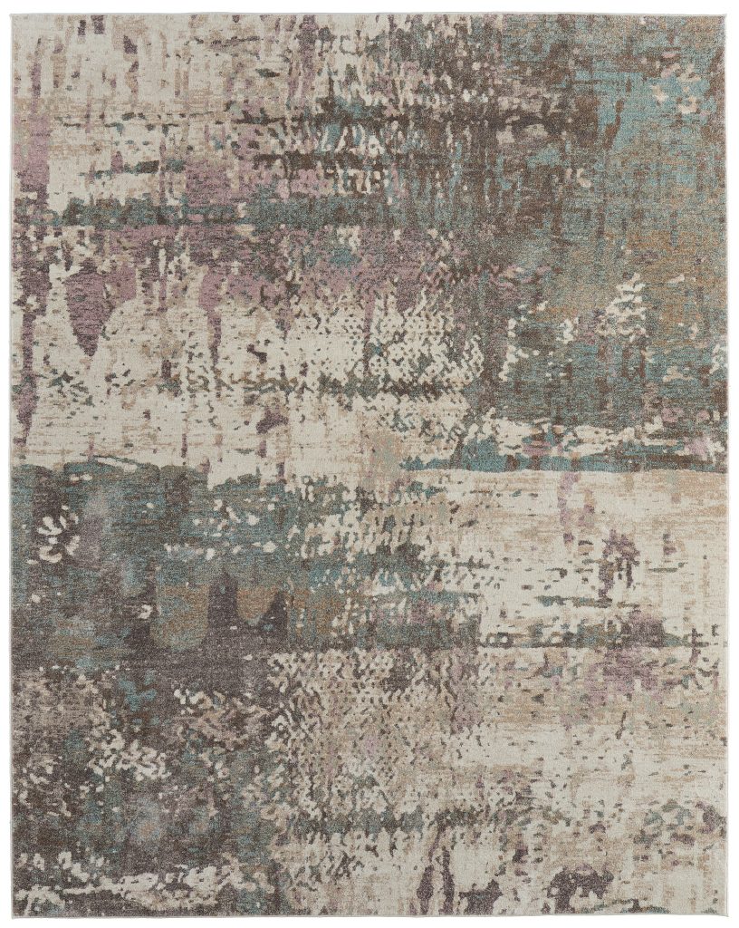 Eden Modern Abstract, Ivory/Blue/Purple
