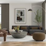 Braden Modern Abstract, Blue/Gray/Brown