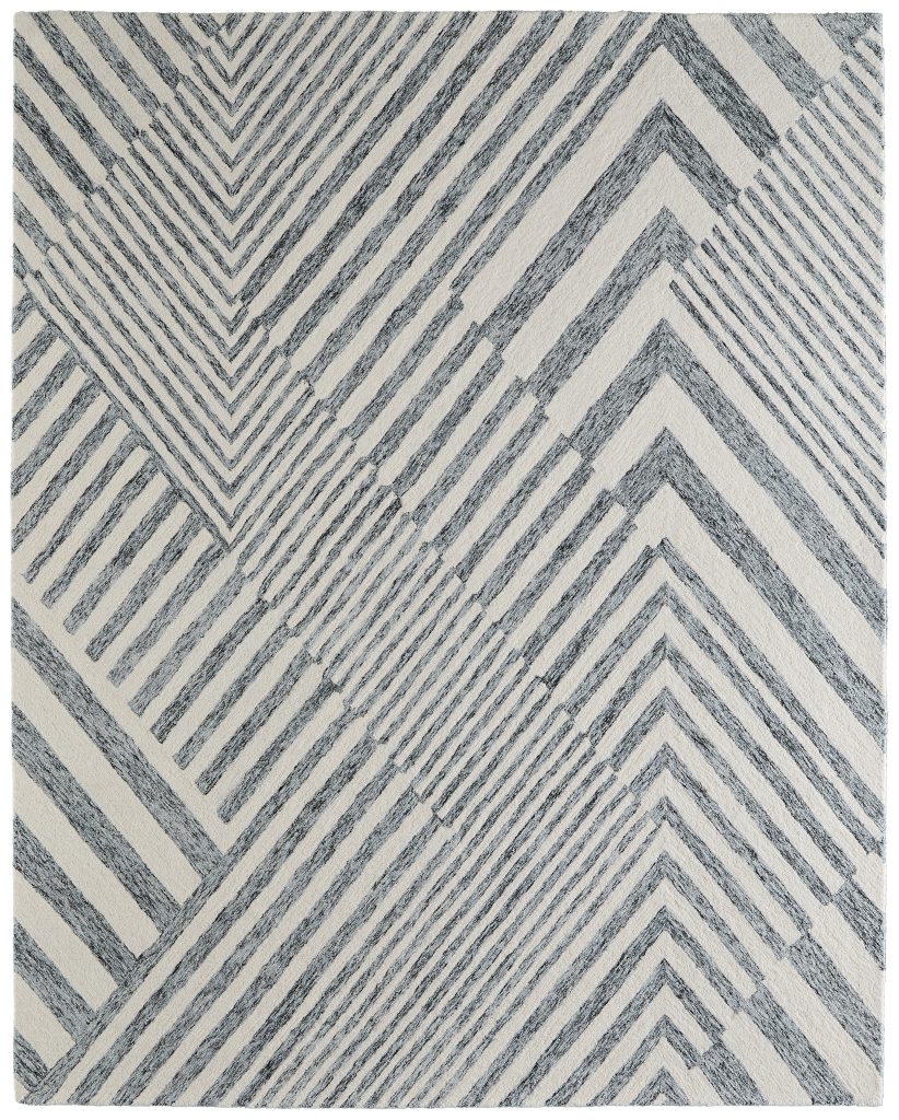 Wallace Modern Geometric, Gray/Ivory