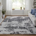 Zarah Modern Abstract, Ivory/Gray/Blue