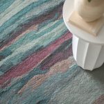 Amira Transitional Abstract, Blue/Red/Ivory