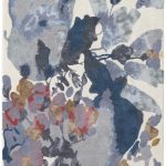 Dafney Transitional Floral & Botanical, Blue/Gray/Pink