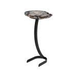Agate Side Table, Horseshoe Base, Assorted