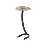 Agate Side Table, Horseshoe Base, Assorted