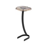 Agate Side Table, Horseshoe Base, Assorted