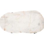 Polished Quartz Coffee Table, White