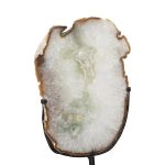 Agate Slab Sculpture on Stand