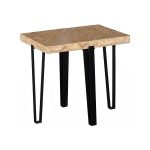 Onyx Side Table, Metal Base