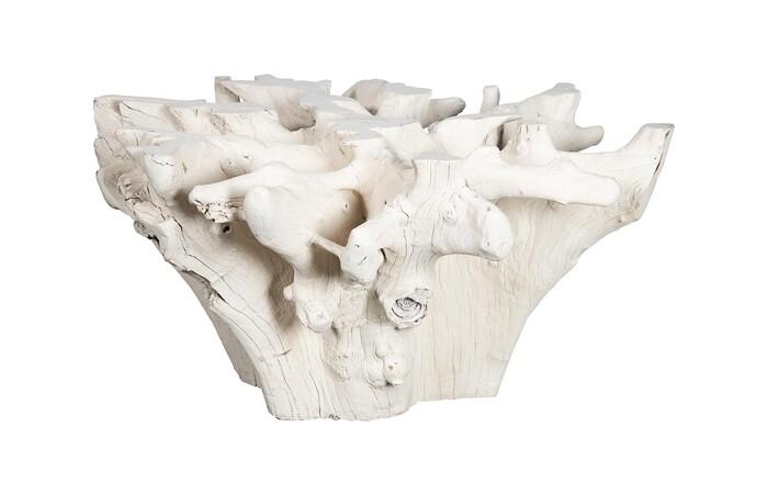 Teak Root Dining Table, Bleached