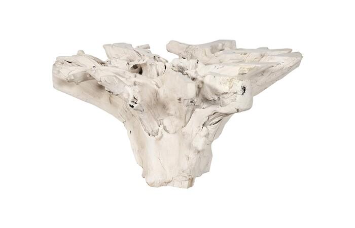 Teak Root Dining Table Base, Bleached