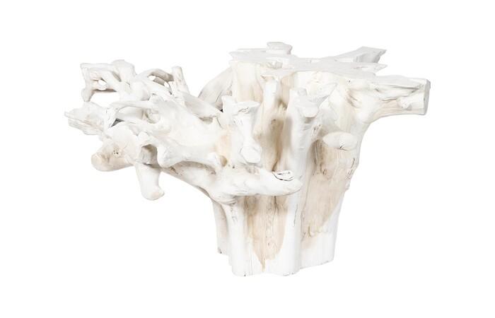 Teak Root Dining Table Base, Bleached
