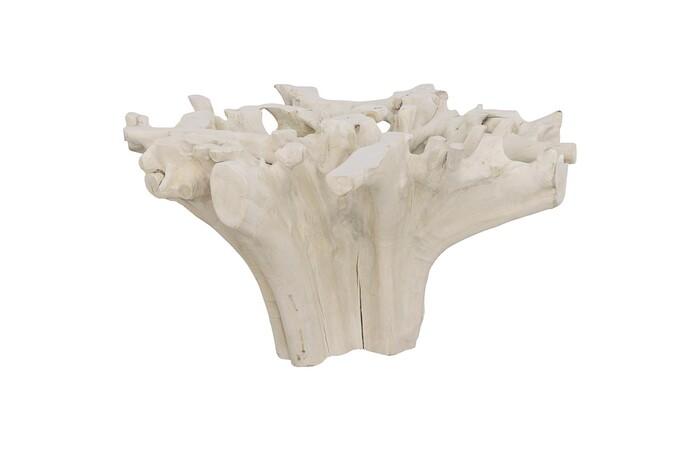 Teak Root Dining Table Base, Bleached