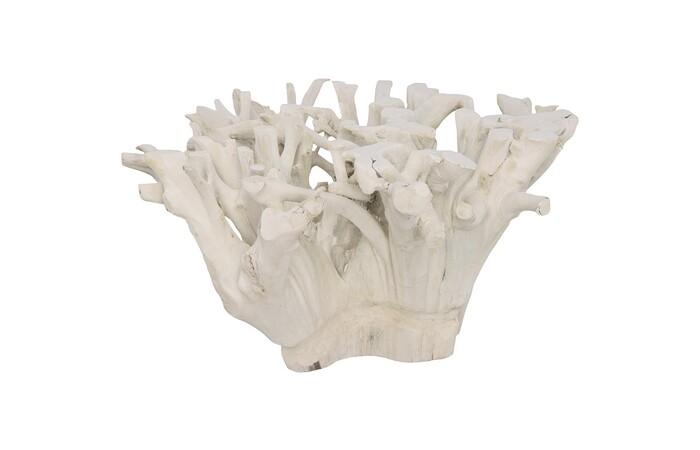 Teak Root Dining Table Base, Bleached