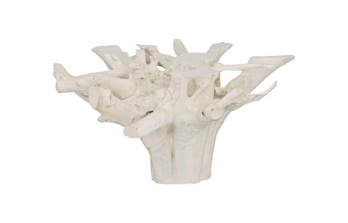 Teak Root Dining Table Base, Bleached