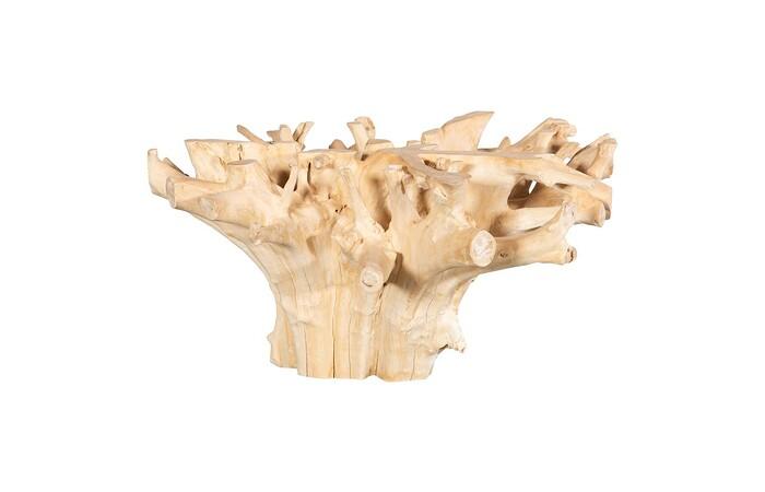 Teak Root Dining Table Base, Bleached