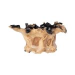Suar Wood Coffee Table, Black Finish