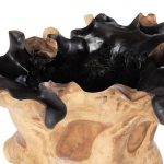 Suar Wood Coffee Table, Black Finish