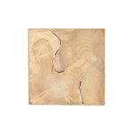 Teak Slice Pedestal, Square, Bleached , SM