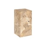 Teak Slice Pedestal, Square, Bleached , SM