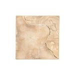 Teak Slice Pedestal, Square, Bleached , MD