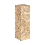 Teak Slice Pedestal, Square, Bleached ,  LG