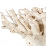 Teak Root Dining Table Base, Bleached, Square