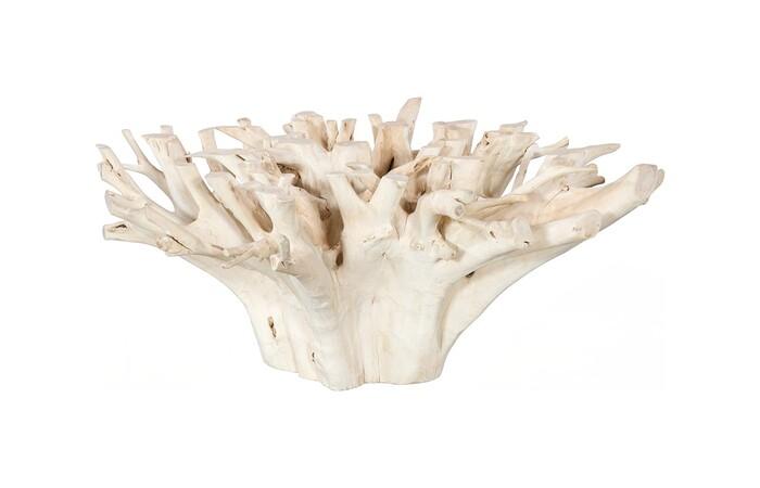 Teak Root Dining Table Base, Bleached, Square