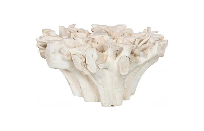 Teak Root Dining Table Base, Bleached